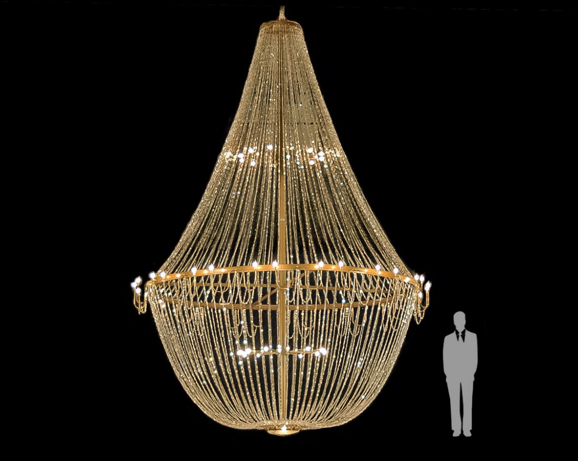 Lampadario gigante Empire Type-6 per il noleggio di grandi lampadari per eventi